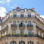 Traditionelle Wohnhäuser in Angers, Frankreich