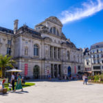 Angers, France - August 23, 2019: Grand Theater on Place du Ralliement Square in the city center of Angers in Maine et Loire department in France